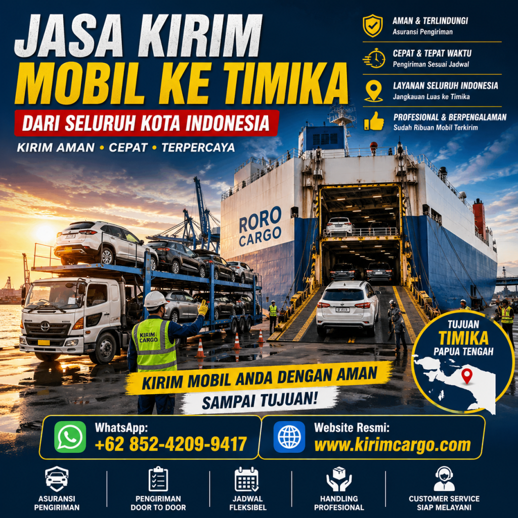 Ongkir Mobil ke Timika Jasa Ekspedisi Terbaik