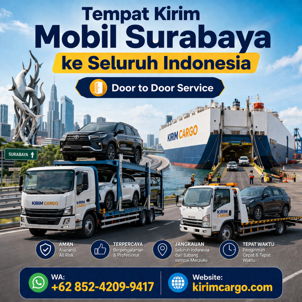 Tempat Kirim Mobil Surabaya ke Seluruh Indonesia