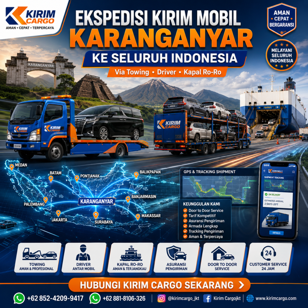Ekspedisi Kirim Mobil Karanganyar ke Seluruh Indonesia Via Towing-Driver-Kapal