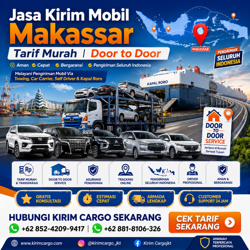 Jasa Kirim Mobil Makassar Tarif Murah Door to Door