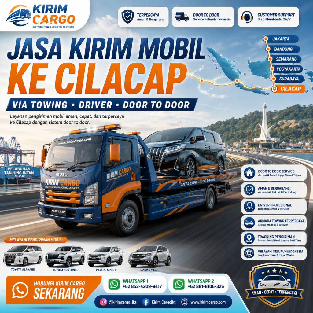Jasa Kirim Mobil ke Cilacap Via Towing-Driver Door to Door