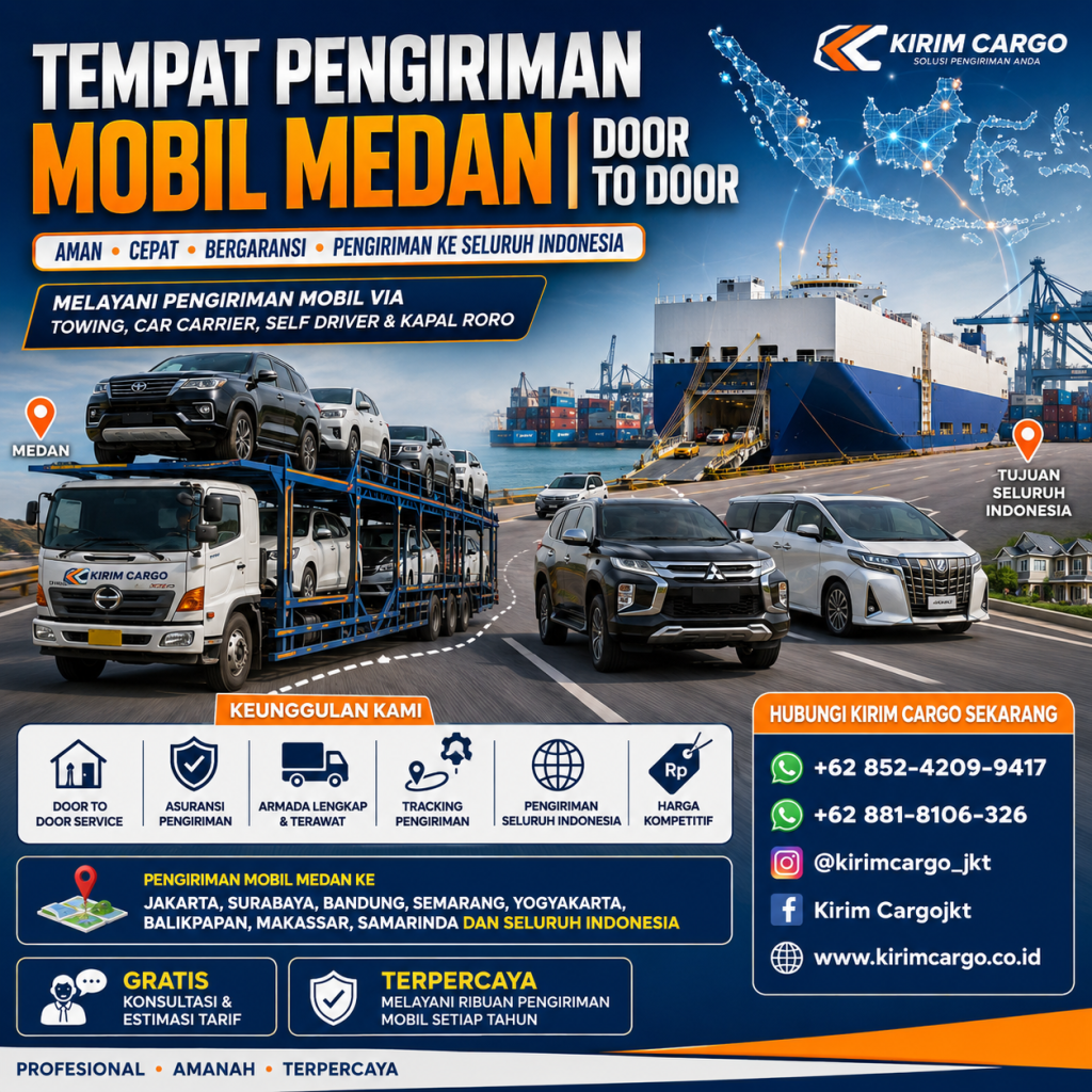 Tempat Pengiriman Mobil Medan Door to Door
