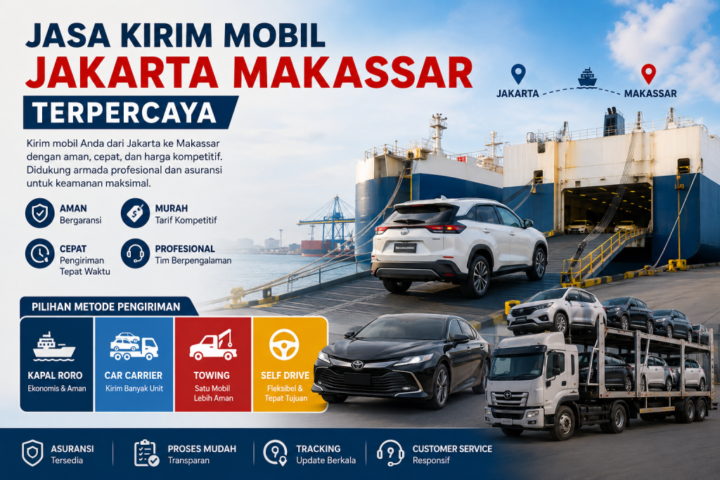 Jasa Kirim Mobil Jakarta Makassar Terpercaya