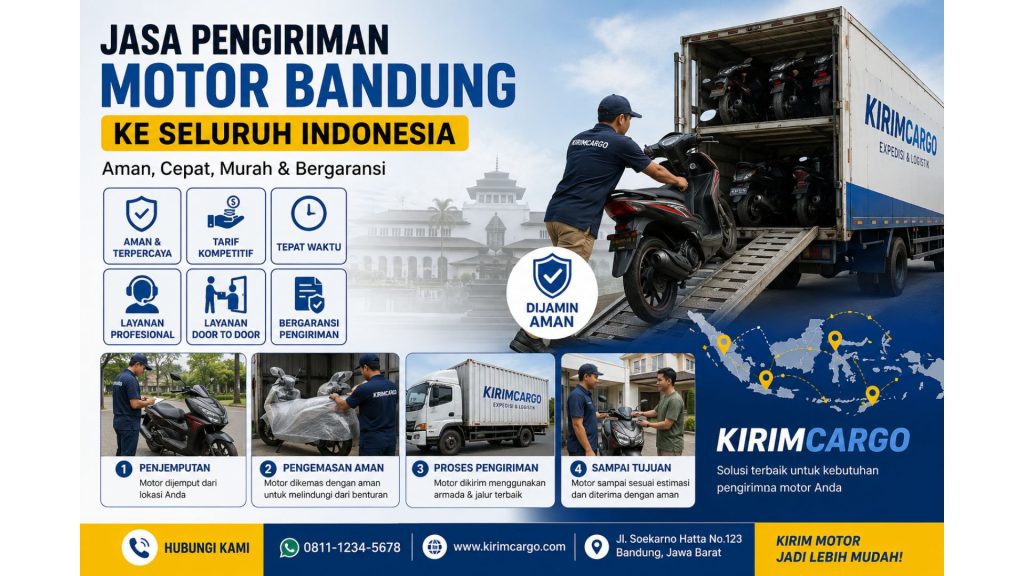Jasa Pengiriman Motor Bandung ke Seluruh Indonesia