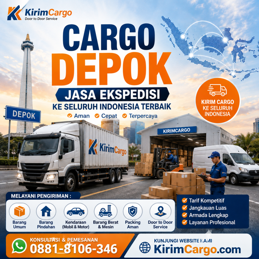 Cargo Depok Jasa Ekspedisi ke Seluruh Indonesia Terbaik