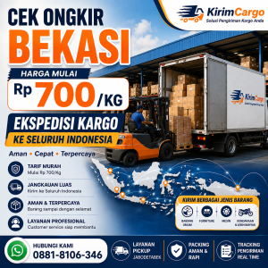 Cek Ongkir Bekasi Harga Rp 700Kg - Ekspedisi Kargo ke Seluruh Indonesia