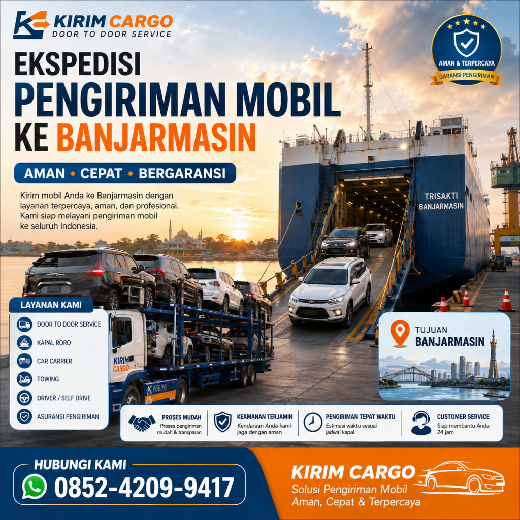 Ekspedisi Pengiriman Mobil ke Banjarmasin 0852-4209-9417Ekspedisi Pengiriman Mobil ke Banjarmasin 0852-4209-9417
