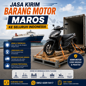 Jasa Kirim Barang Motor Maros ke Seluruh Indonesia