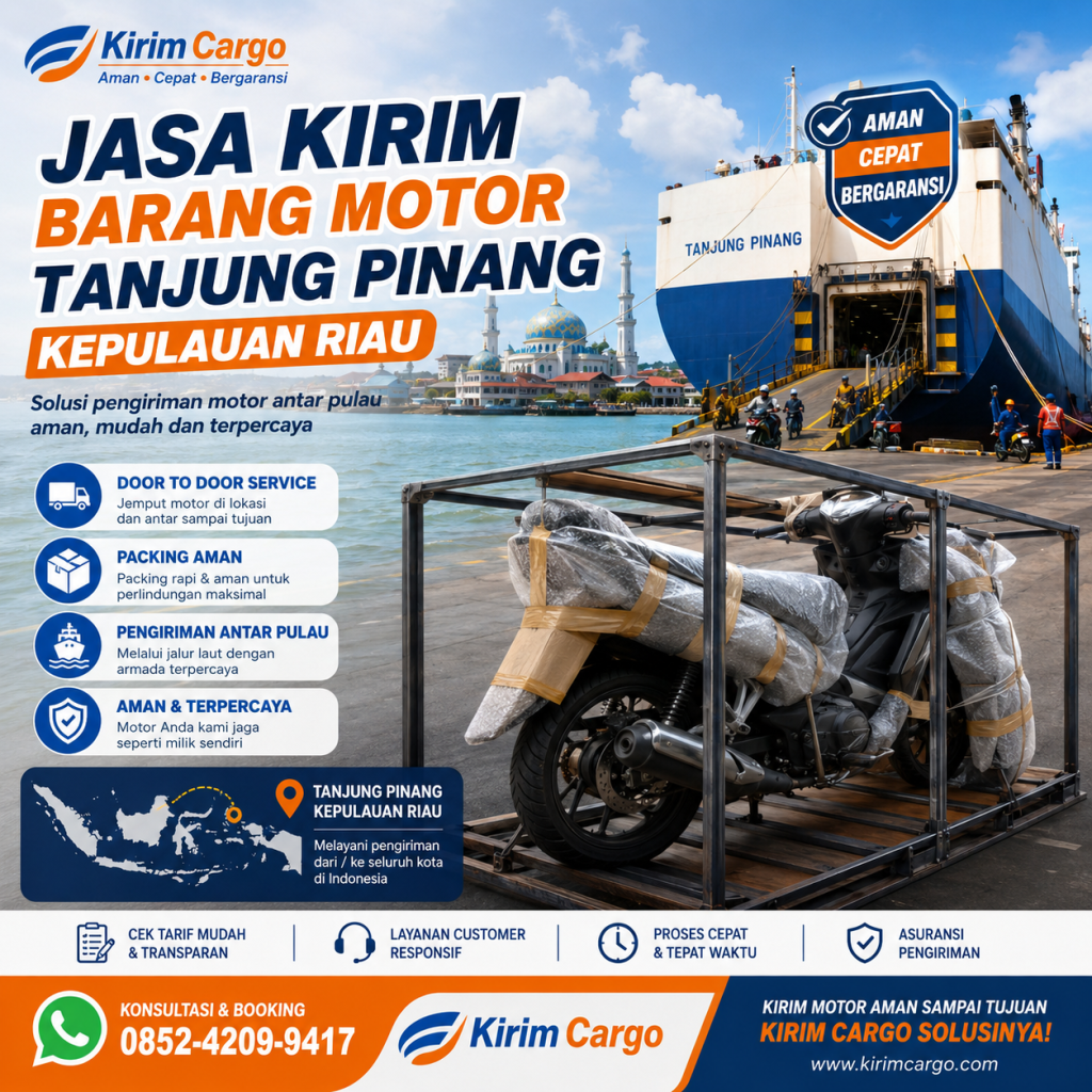Jasa Kirim Barang Motor Tanjung Pinang Kepulauan Riau