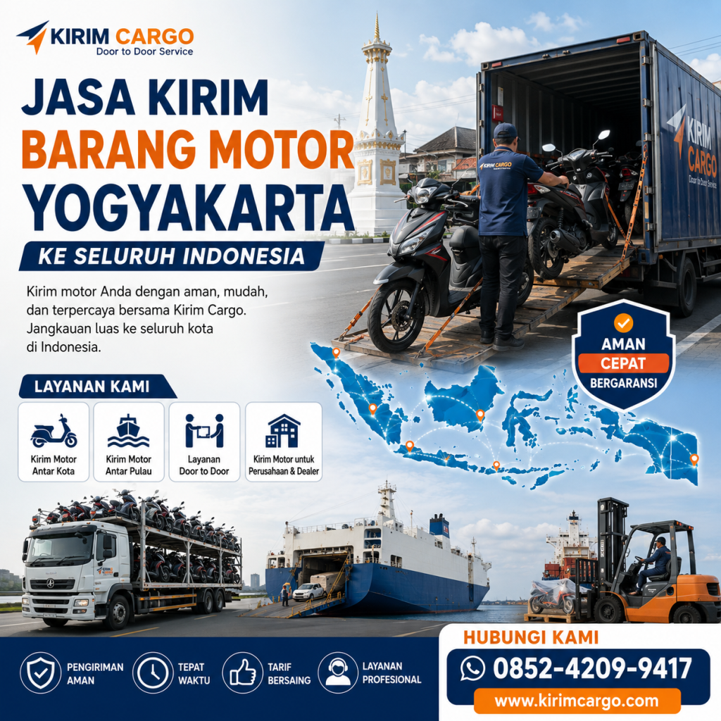 Jasa Kirim Barang Motor Yogyakarta ke Seluruh Indonesia