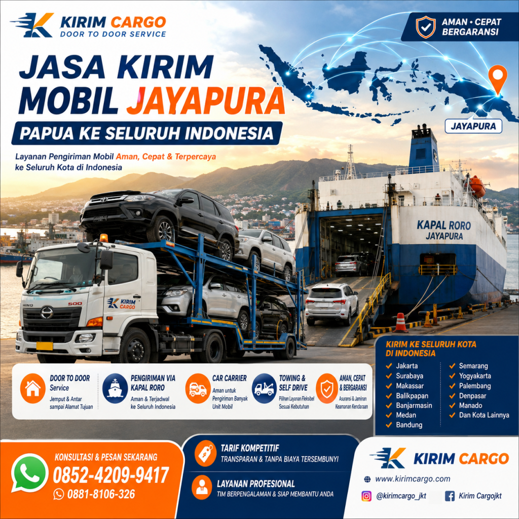 Jasa Kirim Mobil Jayapura Papua ke Seluruh Indonesia