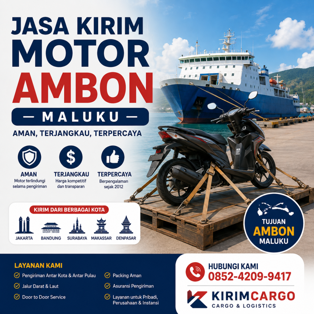 Jasa Kirim Motor Ambon (Maluku) 0852-4209-9417
