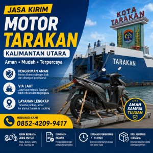 Jasa Kirim Motor Tarakan Kalimantan Utara 085242099417