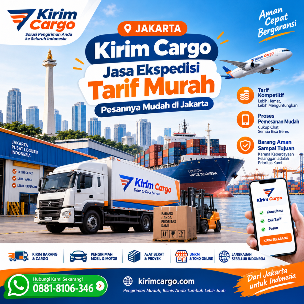 Kirim Cargo - Jasa Ekspedisi Tarif Murah Pesannya Mudah di Jakarta