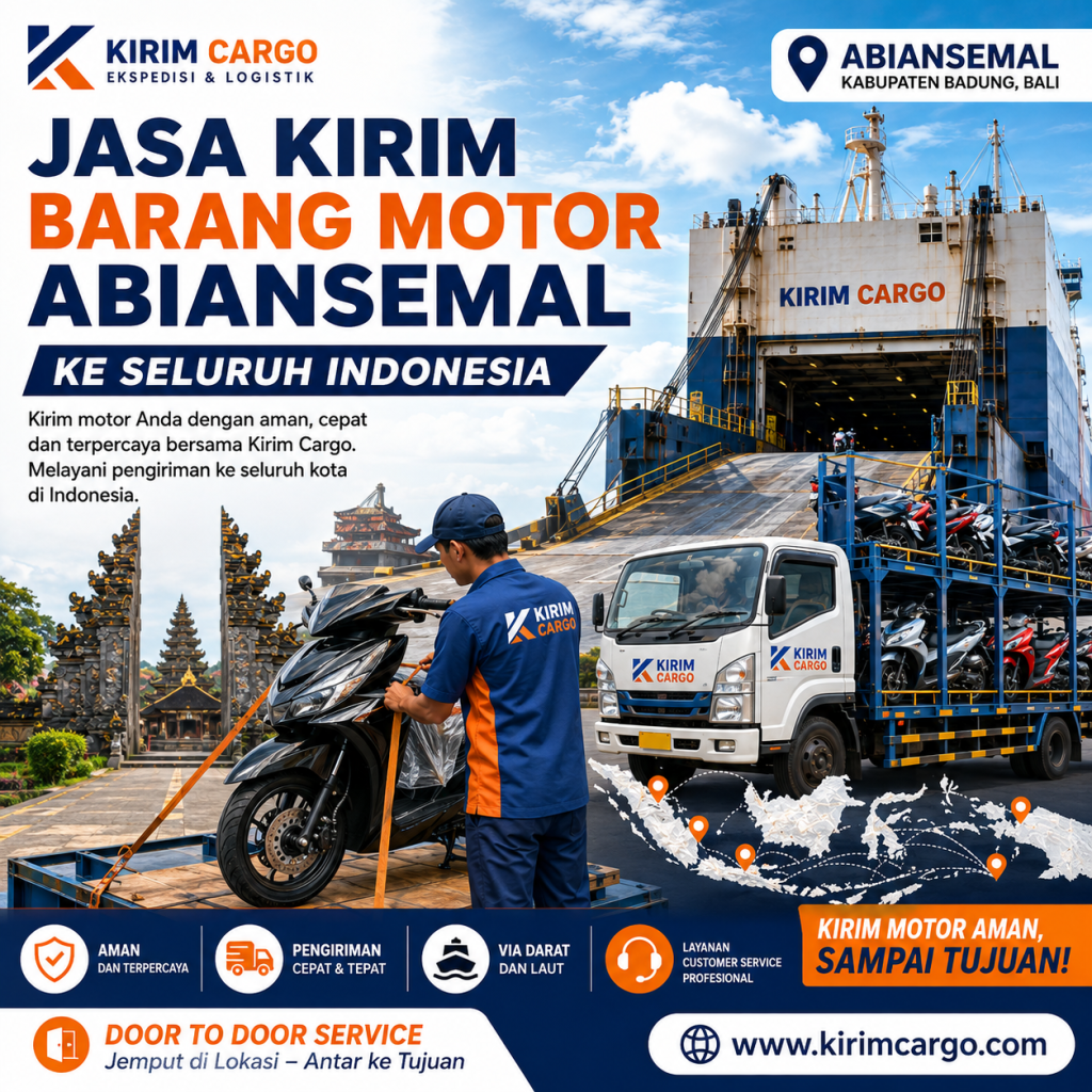 Jasa Kirim Barang Motor Abiansemal ke Seluruh Indonesia