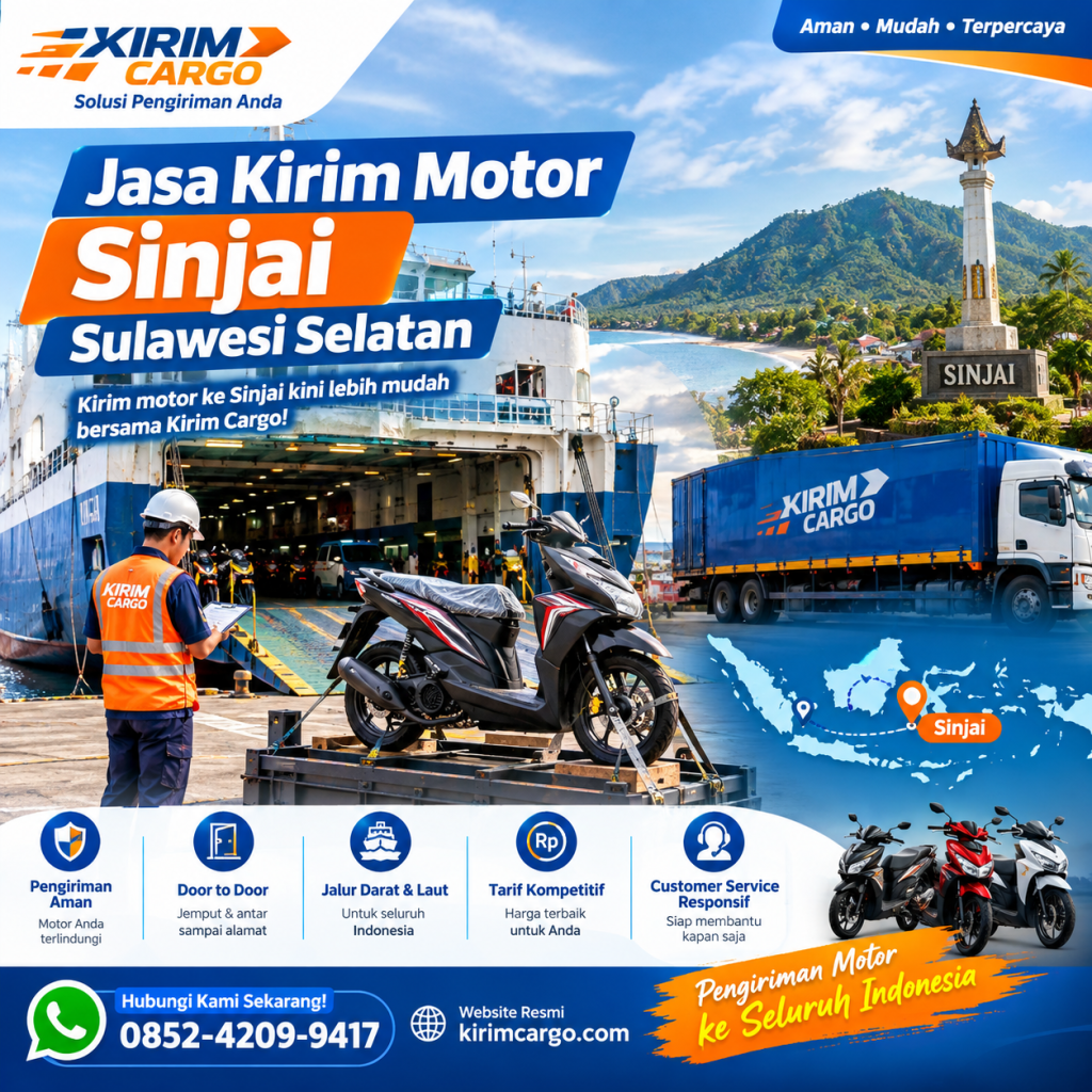 Jasa Kirim Motor Sinjai Sulawesi Selatan